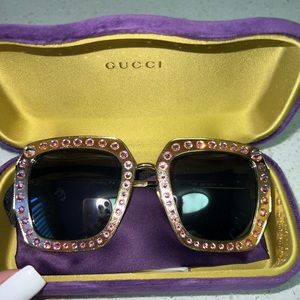 Gucci pink gemstone sunglasses